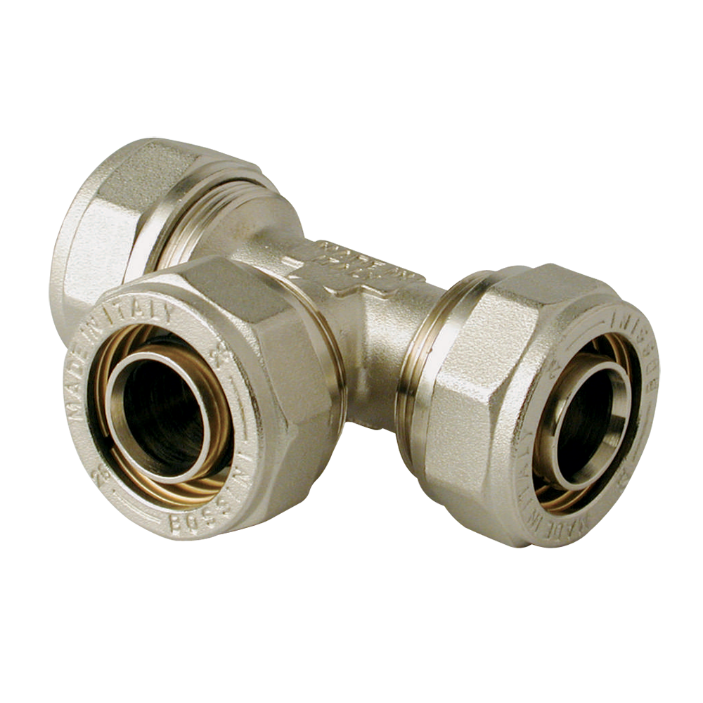 NICKEL-PLATED BRASS "T" FITTING