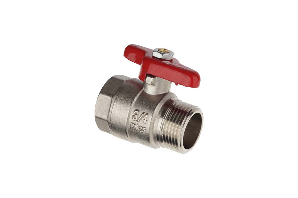 BRASS “ECO” BALL VALVE STANDARD BORE WITH WING HANDLE M.F.