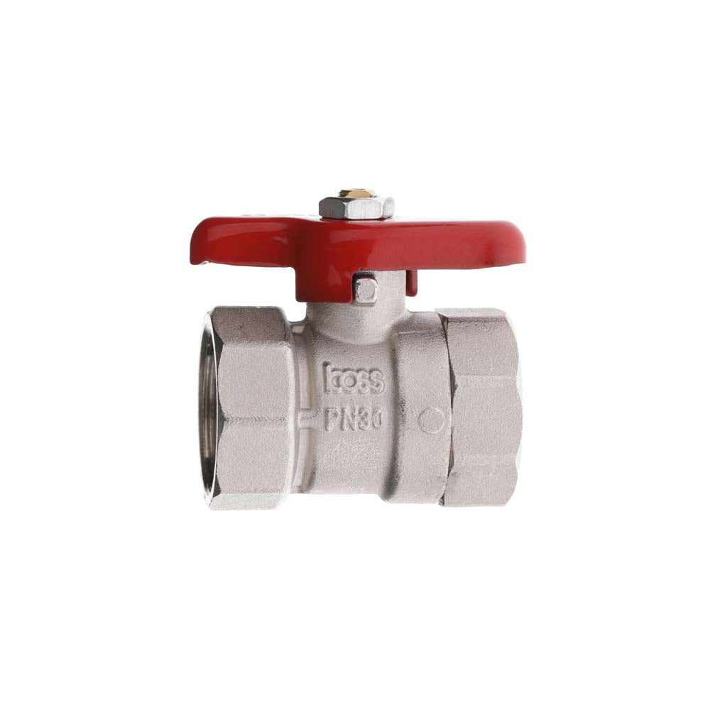 BRASS “PONY” REDUCED BORE BALL VALVE, FEMALE/FEMALE WITH WING HANDLE
